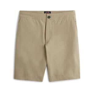 Faherty Mens All Day Short 7” Flat Front Chino Style Khaki Size 35